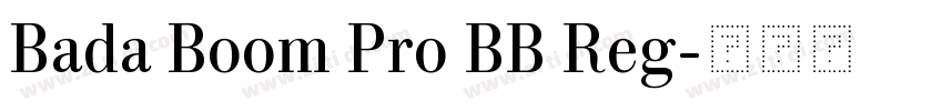 Bada Boom Pro BB Reg字体转换